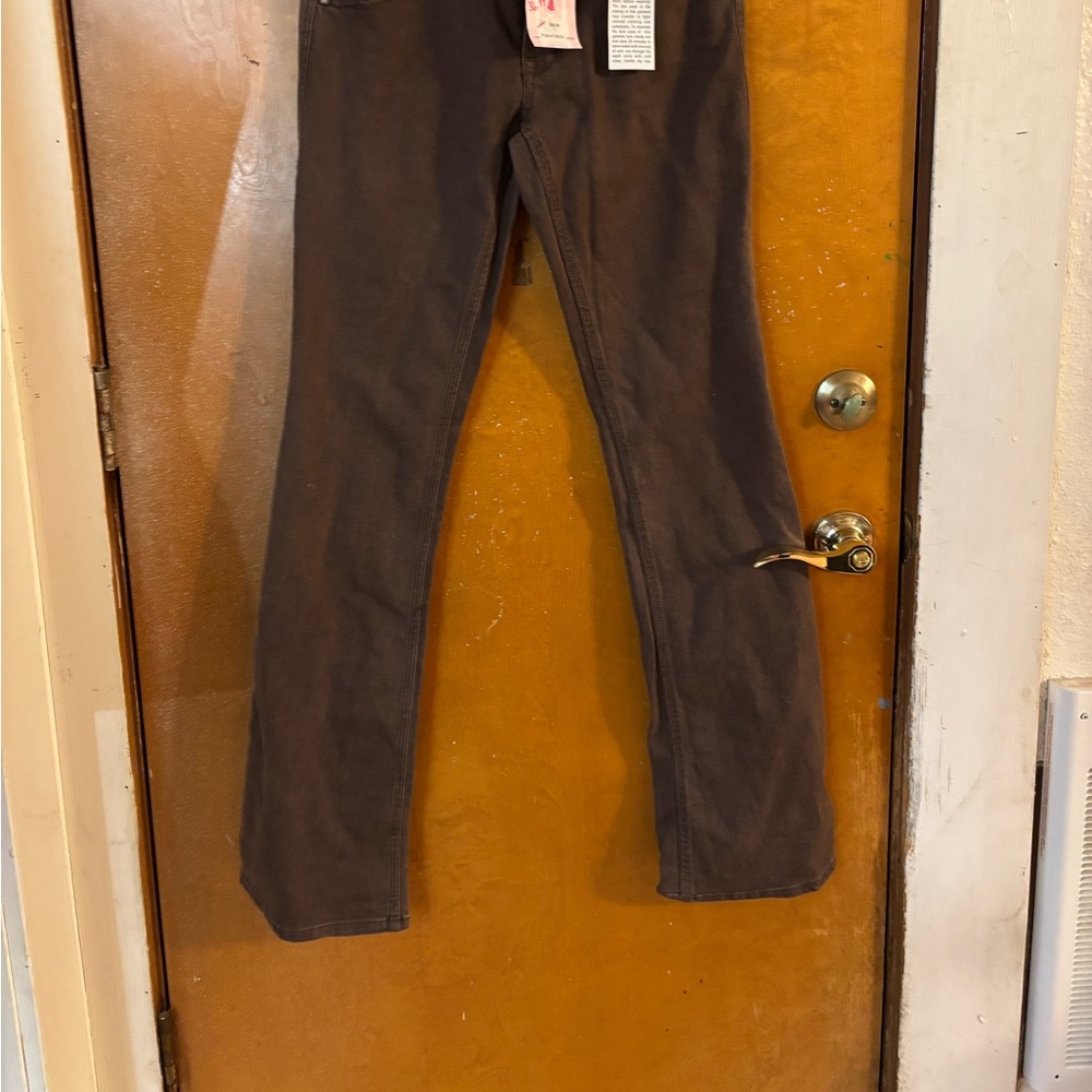 CAbi brown straight leg jeans. Size 4 Tall - Picture 6 of 6